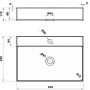 Umywalka 55x42 cm prostokątna nablatowa stal AU402 Sapho Aurum zdj.2