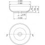 Umywalka 40x40 cm okrągła nablatowa 489601034 Steinberg 489 zdj.2