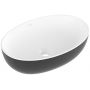 Umywalka 48x32.5 cm owalna nablatowa biała-czarna 438848BCT8 Villeroy & Boch Artis zdj.1