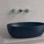 Umywalka 48x32.5 cm owalna nablatowa niebieska 438848R6 Villeroy & Boch Artis zdj.4