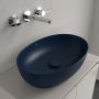 Umywalka 48x32.5 cm owalna nablatowa niebieska 438848R6 Villeroy & Boch Artis zdj.5