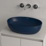 Umywalka 48x32.5 cm owalna nablatowa niebieska 438848R6 Villeroy & Boch Artis zdj.7