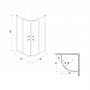 Kabina prysznicowa półokrągła 80x80 cm S150005 Cersanit zdj.2