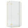 Kabina prysznicowa 90x90 cm złoty szczotkowany/szkło przezroczyste EXK8386 New Trendy Eventa Gold Brushed zdj.1