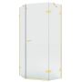 Kabina prysznicowa 90x90 cm złoty szczotkowany/szkło przezroczyste EXK8387 New Trendy Eventa Gold Brushed zdj.1