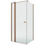 Kabina prysznicowa 80x80 cm kwadratowa miedź szczotkowany/szkło przezroczyste K4379WP New Trendy New Soleo Copper Brushed zdj.1