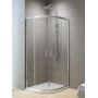 Kabina prysznicowa 90x90 cm półokrągła chrom połysk/szkło przezroczyste K5467 New Trendy New Varia zdj.6