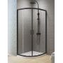 Kabina prysznicowa 80x80 cm półokrągła czarny mat/szkło przezroczyste K5473 New Trendy New Varia Black zdj.1