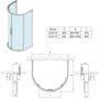 Kabina prysznicowa półokrągła 100x100 cm chrom DL3715 Polysan Lucis Line zdj.2