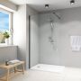 Ścianka prysznicowa walk-in 80 cm czarny mat/szkło przezroczyste EITWF08020NPE Roth El TWF zdj.1