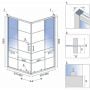 Kabina prysznicowa kwadratowa 90x90 cm czarny REAK5478 Rea Concept zdj.2