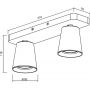 Lampa podsufitowa 2x20 W czarna OSELLI2GU1010DEC GTV Elli zdj.2