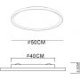 Plafon 1x48 W biały-szary 4880248 Globo Lighting Dublin zdj.2