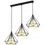 Lampa wisząca 3x60 W czarny CHNR3LE27 Abigali Diamond zdj.1