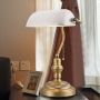 Lampa biurkowa 1x20 W biała-mosiądz ABRLBBANKB Abruzzo Bankierki zdj.12