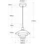 Lampa wisząca 1x20 W biała ABRGRAMI Abruzzo Retro zdj.2