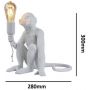 Lampa stołowa 1x40 W biała ABRKARD4B Abruzzo Monkey zdj.2