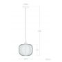 Lampa wisząca 1x40 W niebieska ABRLWKMAD Abruzzo Mandi zdj.2