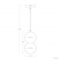 Lampa wisząca 1x12 W czarna ABRLWMCDIZZ4 Abruzzo Duo zdj.2
