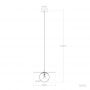 Lampa wisząca 1x40 W czarna ABRLWORTOE14 Abruzzo Rotonde zdj.2