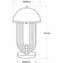 Lampa biurkowa 2x20 W czarna-złota ABRMONZA Abruzzo Bankierki zdj.2