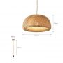 Lampa wisząca 1x40 W drewno ABRNLW36BHE27 Abruzzo Boho zdj.2