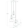 Lampa wisząca 3x20 W złota-bursztynowa ABR3KOLOKA Abruzzo Koloreno zdj.2