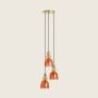 Lampa wisząca 3x20 W złota-czerwona ABR3KOLOKC Abruzzo Koloreno zdj.5