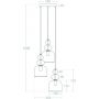 Lampa wisząca 3x20 W zielona-złota ABR3KOLOKZ Abruzzo Koloreno zdj.2