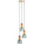 Lampa wisząca 3x20 W zielona-złota ABR3KOLOKZ Abruzzo Koloreno zdj.1