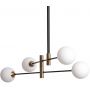 Lampa wisząca 4x20 W czarna-złota-mleczna ABR4KLWZ Abruzzo Milano zdj.1