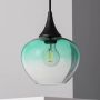 Lampa wisząca 1x40 W czarna-zielona-przezroczysta ABRBSE27 Abruzzo BlueSky zdj.1