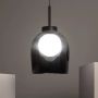 Lampa wisząca 1x40 W czarna-mleczna ABRCKG Abruzzo Goliat zdj.4