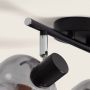 Lampa podsufitowa 2x20 W czarna-przydymiona-srebrna ABRSLWN2XE14 Abruzzo Nino zdj.2