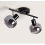 Lampa podsufitowa 2x20 W czarna-przydymiona-srebrna ABRSLWN2XE14 Abruzzo Nino zdj.5