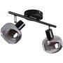 Lampa podsufitowa 2x20 W czarna-przydymiona-srebrna ABRSLWN2XE14 Abruzzo Nino zdj.1