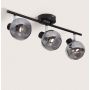 Lampa podsufitowa 3x20 W czarna-przydymiona-srebrna ABRSLWN3XE14 Abruzzo Nino zdj.3