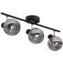 Lampa podsufitowa 3x20 W czarna-przydymiona-srebrna ABRSLWN3XE14 Abruzzo Nino zdj.1