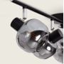 Lampa podsufitowa 4x20 W czarna-przydymiona-srebrna ABRSLWN4XE14 Abruzzo Nino zdj.4