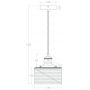 Lampa wisząca 1x20 W przezroczysta-złota ABRSLWW Abruzzo Wanda zdj.2