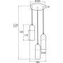 Lampa wisząca 3x15 W chrom 1465 Argon Burgos zdj.2