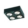 Lampa podsufitowa 4x6 W czarna 1553 Argon Rodos zdj.1