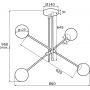 Lampa podsufitowa 4x7 W czarna 1696 Argon Abstract zdj.2