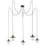 Lampa wisząca 5x15 W czarna 2078 Argon Corso zdj.1