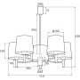 Lampa podsufitowa 5x15 W mosiądz 2085 Argon Ponte zdj.2