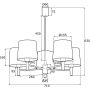 Lampa podsufitowa 5x15 W różowa 2075 Argon Bolzano zdj.2