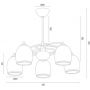 Lampa podsufitowa 5x15 W czarna 2115 Argon Avila Plus zdj.2