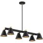 Lampa podsufitowa 6x15 W czarna 2552 Argon Avalone zdj.1