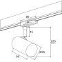 Lampa do szynoprzewodów 1x5 W czarny 4329 Argon Horta zdj.2