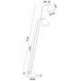 Lampa stojąca 2x15 W czarna 7077 Argon Avalone zdj.2